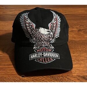 Harley-Davidson New Era 39THIRTY Eagle Freedom Machine Hat Black Medium-Large